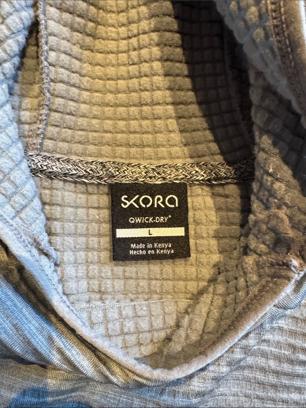 Micro-grid hoodie - lightweight - gray - Picture 6 of 9